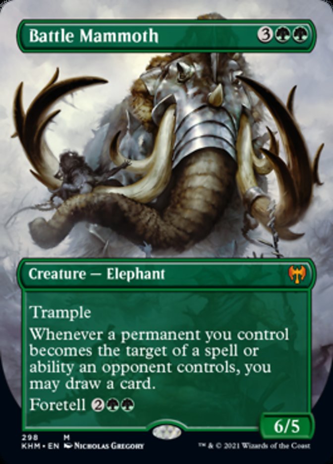 Battle Mammoth (Borderless Alternate Art) [Kaldheim] | Exor Games Bridgewater