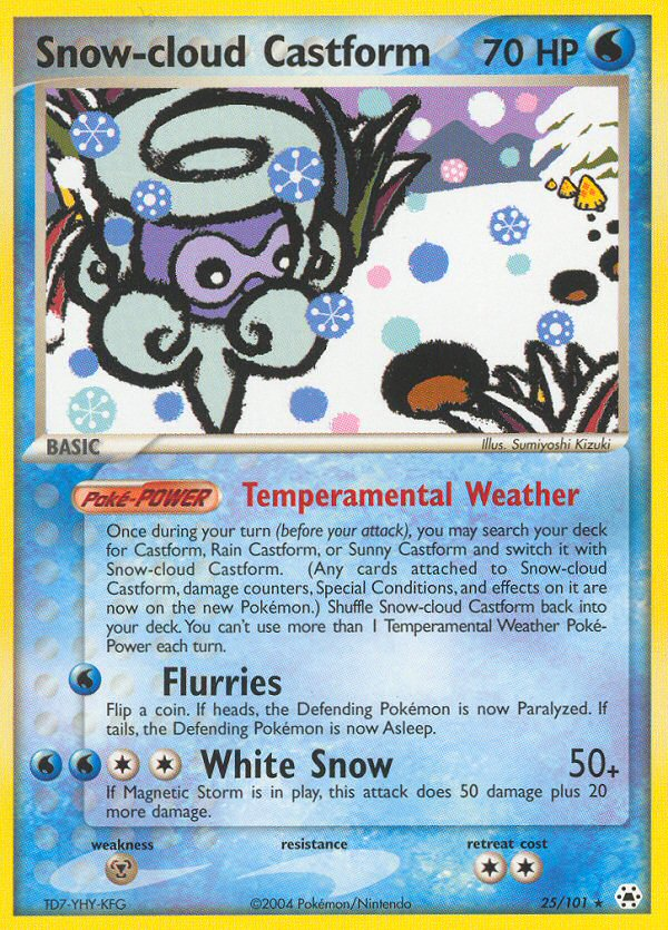 Snow-cloud Castform (25/101) [EX: Hidden Legends] | Exor Games Bridgewater