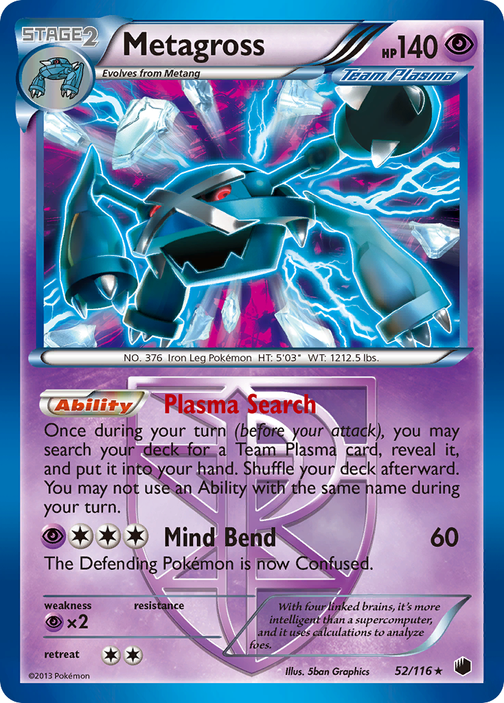 Metagross (52/116) [Black & White: Plasma Freeze] | Exor Games Bridgewater