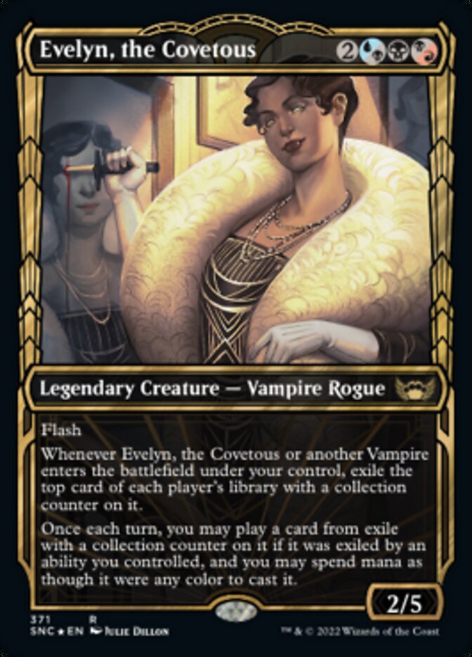 Evelyn, the Covetous (Showcase Golden Age Gilded Foil) [Streets of New Capenna] | Exor Games Bridgewater