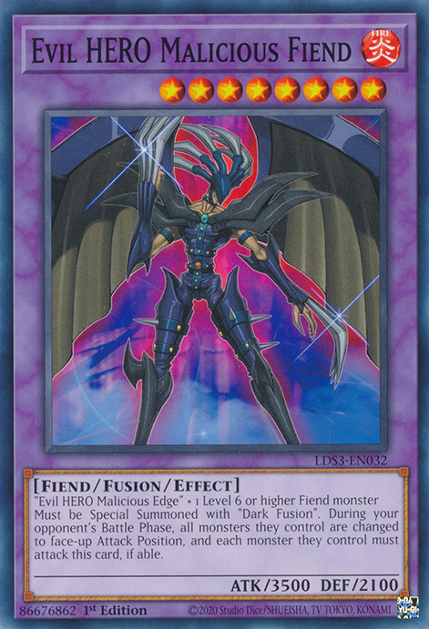 Evil HERO Malicious Fiend [LDS3-EN032] Common | Exor Games Bridgewater