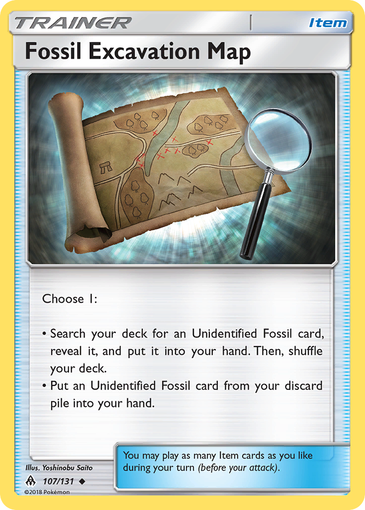 Fossil Excavation Map (107/131) [Sun & Moon: Forbidden Light] | Exor Games Bridgewater