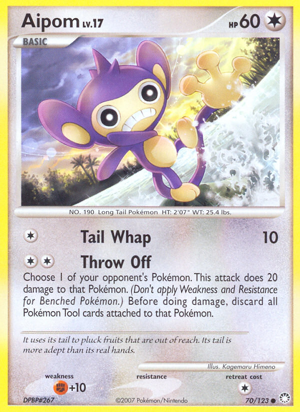 Aipom (70/123) [Diamond & Pearl: Mysterious Treasures] | Exor Games Bridgewater