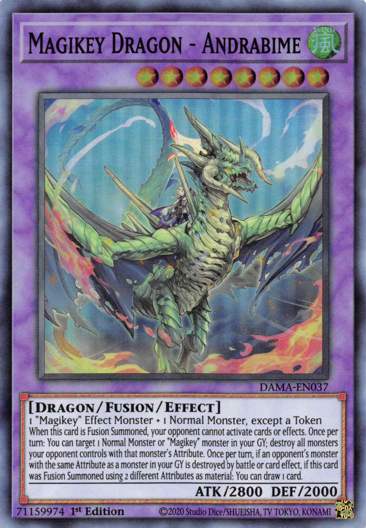 Magikey Dragon - Andrabime [DAMA-EN037] Super Rare | Exor Games Bridgewater