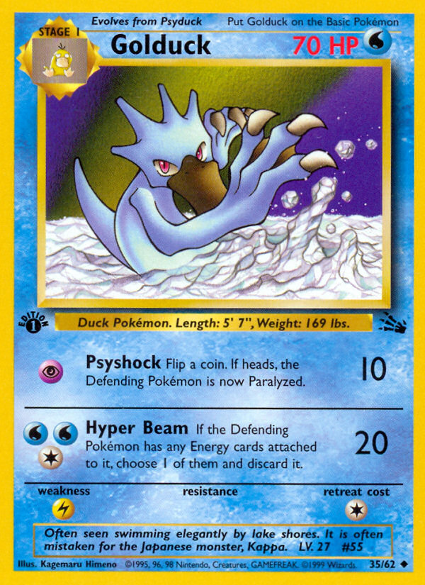 Golduck (35/62) [Fossil 1st Edition] | Exor Games Bridgewater