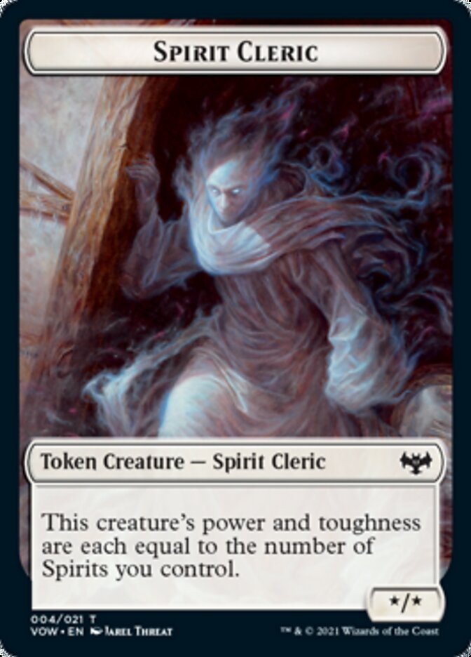 Insect // Spirit Cleric Double-sided Token [Innistrad: Crimson Vow Tokens] | Exor Games Bridgewater
