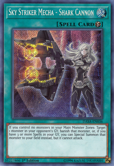 Sky Striker Mecha - Shark Cannon [DASA-EN036] Secret Rare | Exor Games Bridgewater