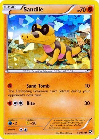 Sandile (63/114) (Cracked Ice Holo) [Black & White: Base Set] | Exor Games Bridgewater