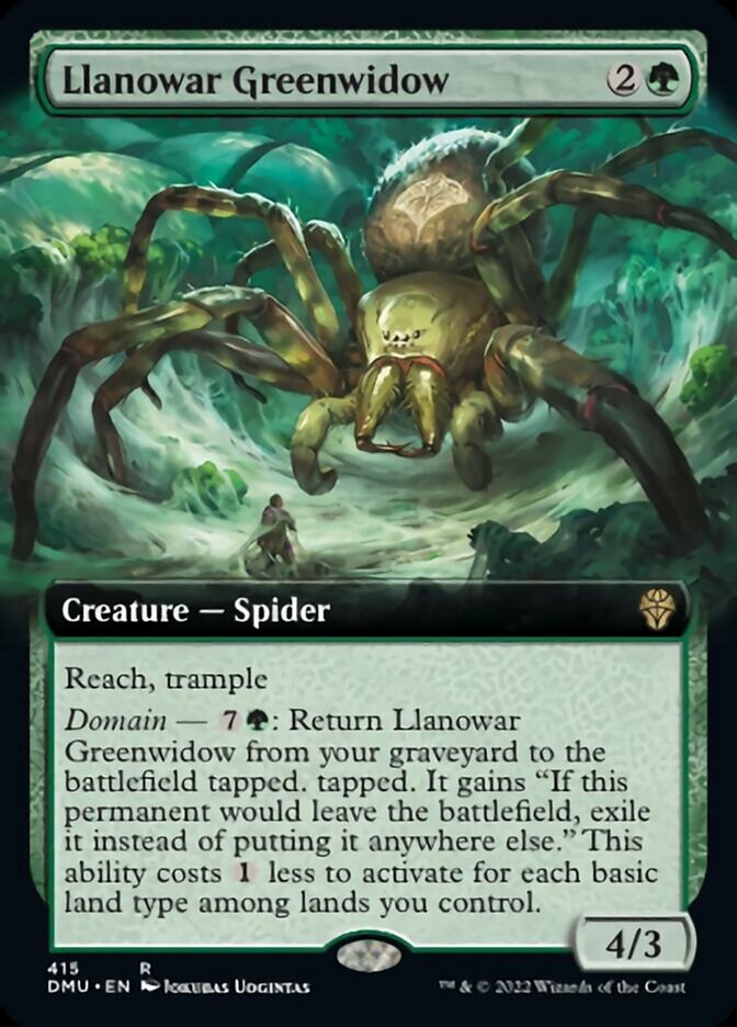 Llanowar Greenwidow (Extended Art) [Dominaria United] | Exor Games Bridgewater