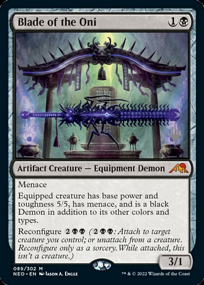 Blade of the Oni (Promo Pack) [Kamigawa: Neon Dynasty Promos] | Exor Games Bridgewater