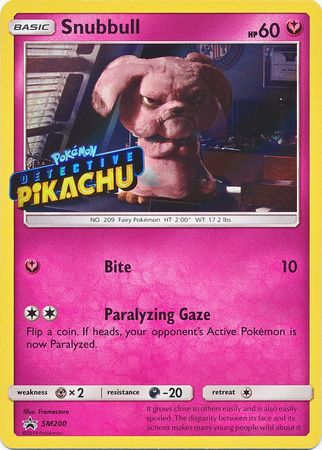 Snubbull Detective (SM200) (Pikachu Stamped) [Sun & Moon: Black Star Promos] | Exor Games Bridgewater