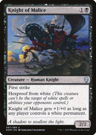 Knight of Malice [Dominaria] | Exor Games Bridgewater