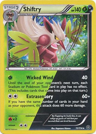 Shiftry (11/114) (Cosmos Holo) [XY: Steam Siege] | Exor Games Bridgewater