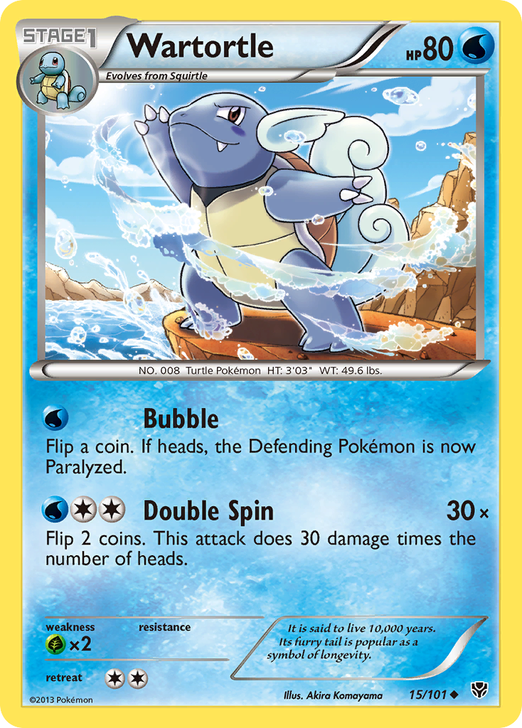 Wartortle (15/101) [Black & White: Plasma Blast] | Exor Games Bridgewater