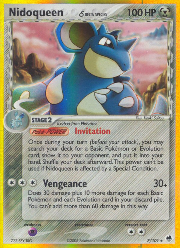 Nidoqueen (7/101) (Delta Species) [EX: Dragon Frontiers] | Exor Games Bridgewater