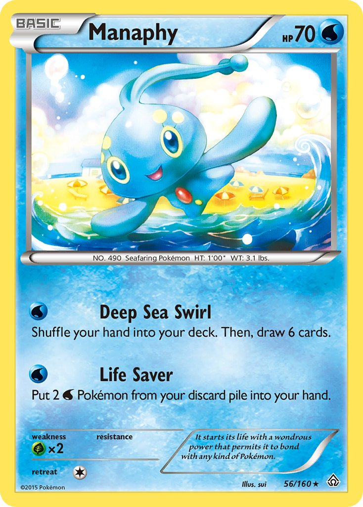 Manaphy (56/160) (Battle Arena Deck Exclusive) (Theme Deck Exclusive) [XY: Primal Clash] | Exor Games Bridgewater