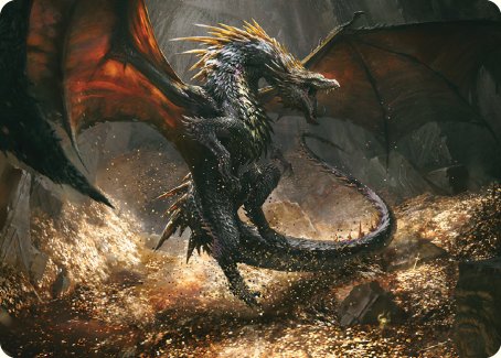 Cavern-Hoard Dragon Art Card [The Lord of the Rings: Tales of Middle-earth Art Series] | Exor Games Bridgewater