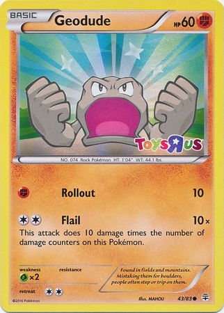 Geodude (43/83) (Toys R Us Promo) [XY: Generations] | Exor Games Bridgewater