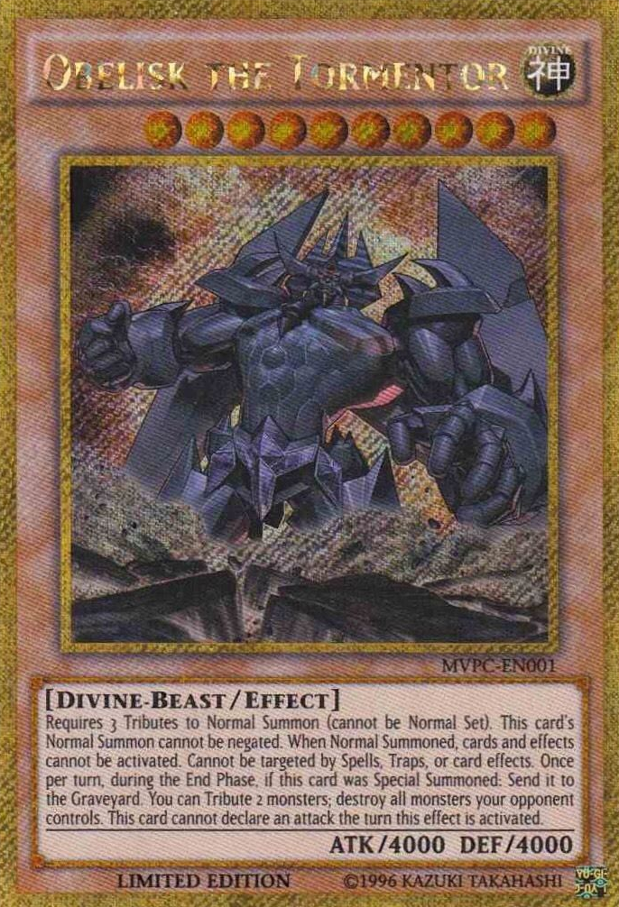 Obelisk the Tormentor [MVPC-EN001] Gold Secret Rare | Exor Games Bridgewater