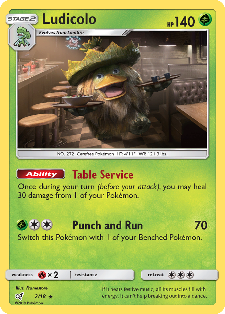 Ludicolo (2/18) [Sun & Moon: Detective Pikachu] | Exor Games Bridgewater