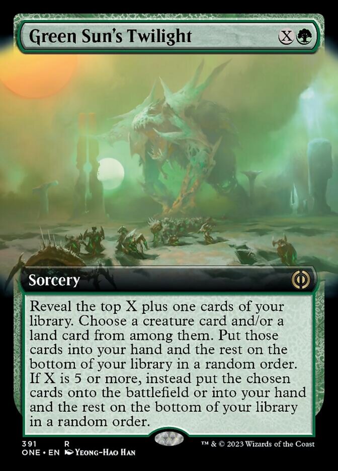 Green Sun's Twilight (Extended Art) [Phyrexia: All Will Be One] | Exor Games Bridgewater