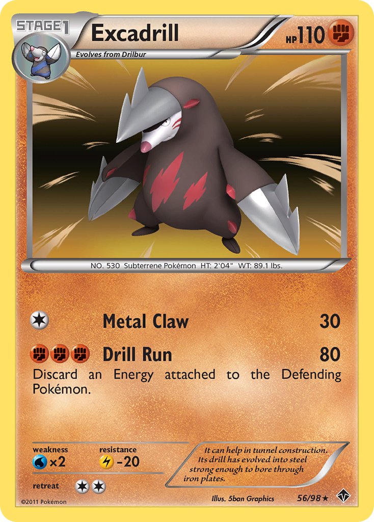 Excadrill (56/98) (Cosmos Holo) (Blister Exclusive) [Black & White: Emerging Powers] | Exor Games Bridgewater