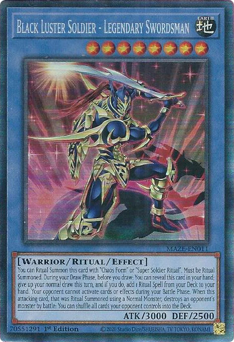 Black Luster Soldier - Legendary Swordsman [MAZE-EN011] Collector's Rare | Exor Games Bridgewater