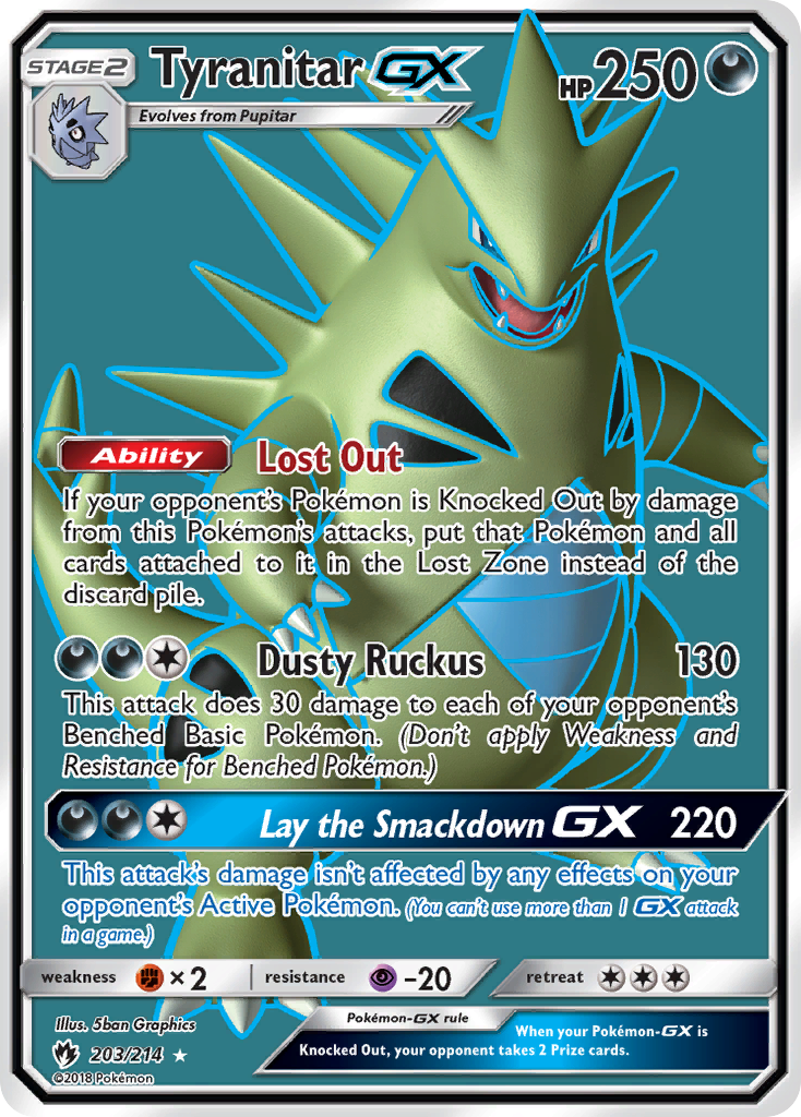 Tyranitar GX (203/214) [Sun & Moon: Lost Thunder] | Exor Games Bridgewater