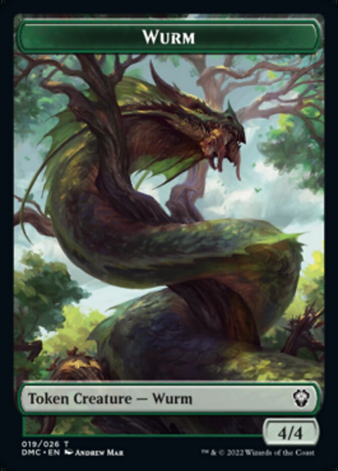 Soldier // Wurm Double-sided Token [Dominaria United Tokens] | Exor Games Bridgewater