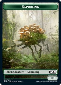 Saproling // Zombie Double-sided Token [Core Set 2021 Tokens] | Exor Games Bridgewater