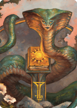 Guardian Naga Art Card (Gold-Stamped Signature) [Commander Legends: Battle for Baldur's Gate Art Series] | Exor Games Bridgewater