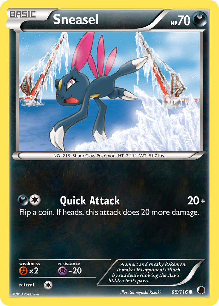 Sneasel (65/116) [Black & White: Plasma Freeze] | Exor Games Bridgewater