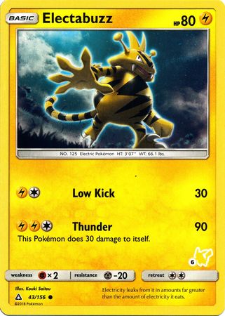 Electabuzz (43/156) (Pikachu Stamp #6) [Battle Academy 2020] | Exor Games Bridgewater