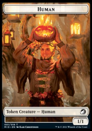 Human // Bird Double-sided Token [Innistrad: Midnight Hunt Tokens] | Exor Games Bridgewater