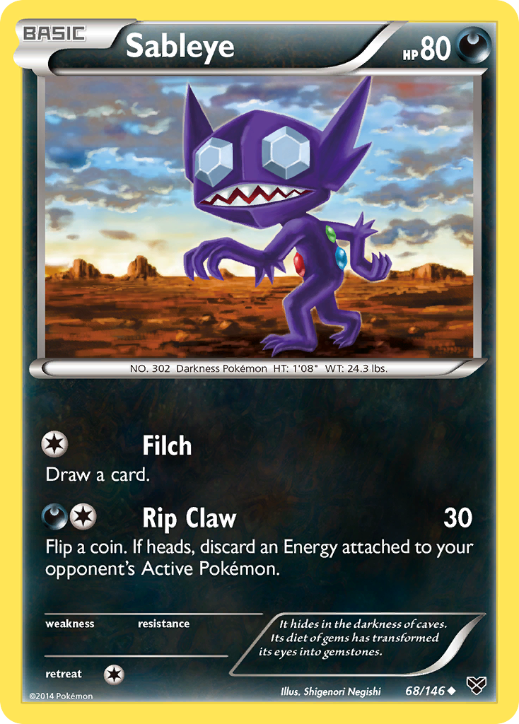 Sableye (68/146) [XY: Base Set] | Exor Games Bridgewater