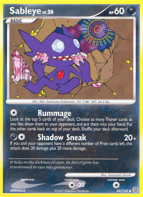 Sableye (63/132) [Diamond & Pearl: Secret Wonders] | Exor Games Bridgewater