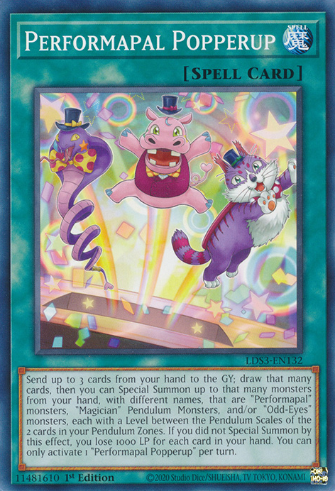 Performapal Popperup [LDS3-EN132] Common | Exor Games Bridgewater
