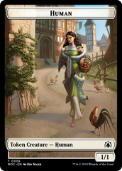 Zombie Knight // Human (6) Double-Sided Token [March of the Machine Commander Tokens] | Exor Games Bridgewater