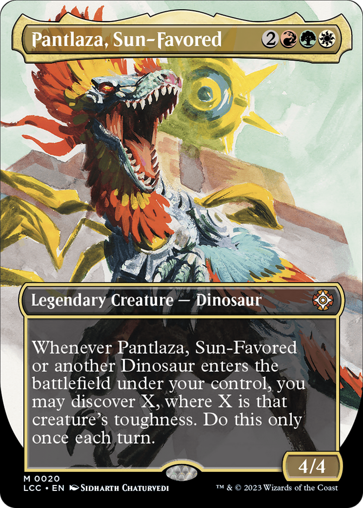 Pantlaza, Sun-Favored (Borderless) [The Lost Caverns of Ixalan Commander] | Exor Games Bridgewater