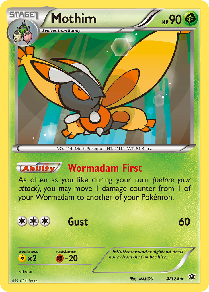 Mothim (4/124) [XY: Fates Collide] | Exor Games Bridgewater