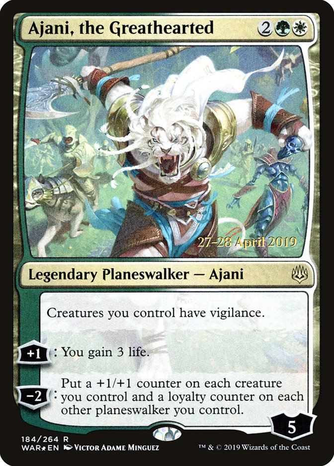 Ajani, the Greathearted  [War of the Spark Prerelease Promos] | Exor Games Bridgewater