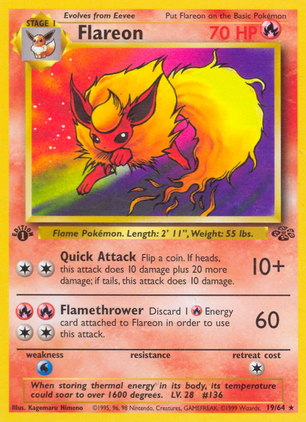 Flareon (19/64) [Jungle 1st Edition] | Exor Games Bridgewater