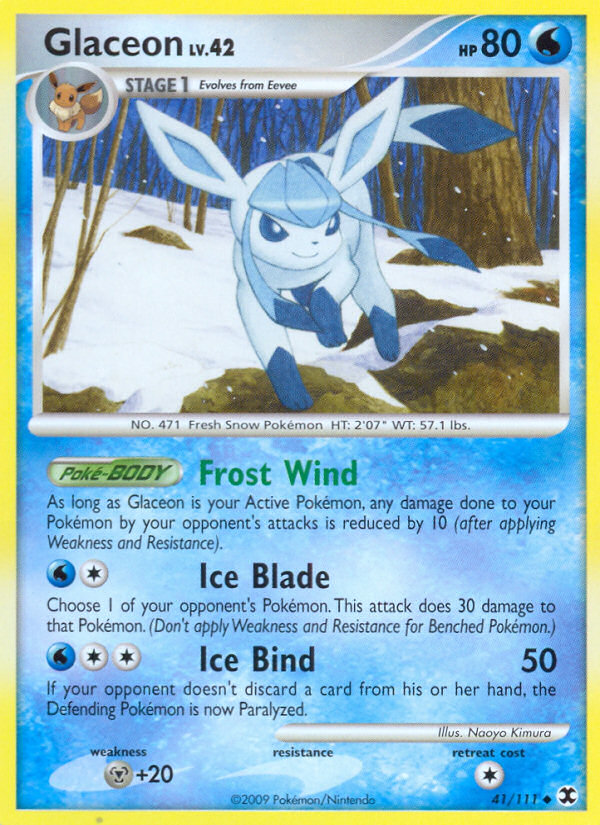 Glaceon (41/111) [Platinum: Rising Rivals] | Exor Games Bridgewater