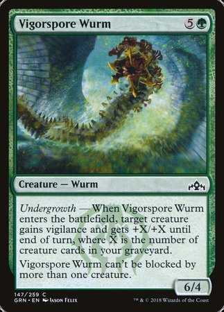 Vigorspore Wurm [Guilds of Ravnica] | Exor Games Bridgewater