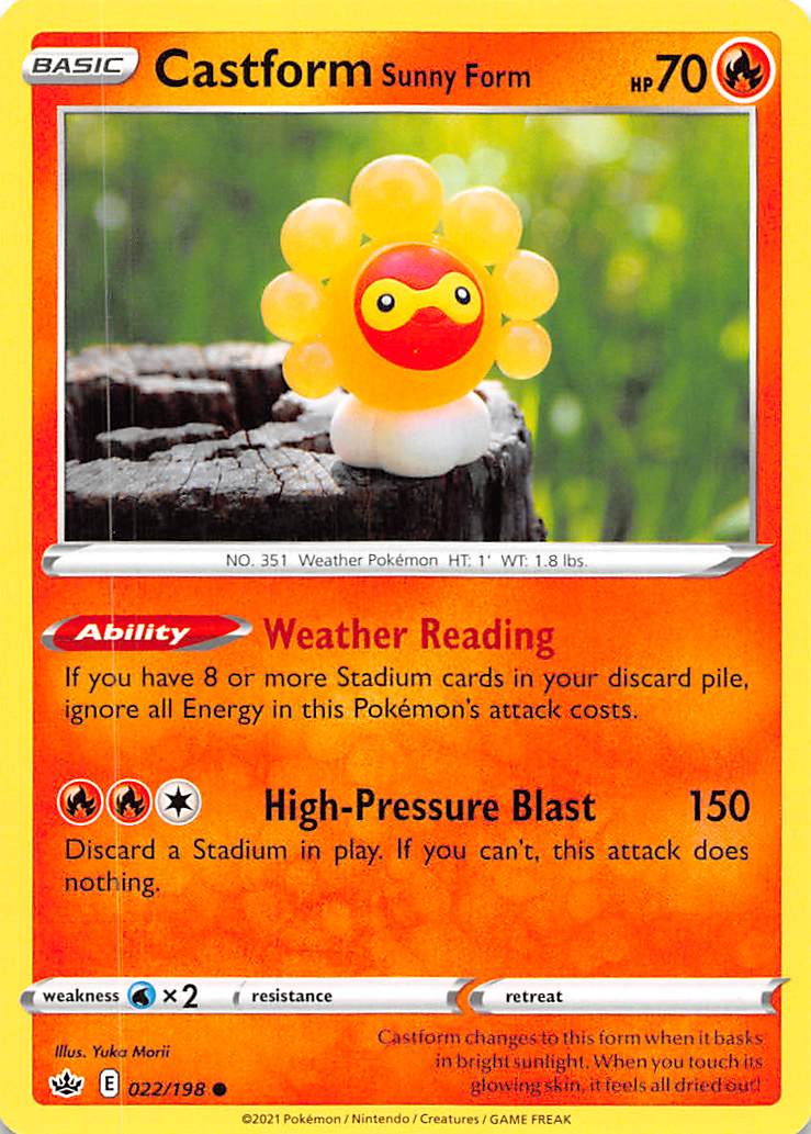 Castform Sunny Form (022/198) [Sword & Shield: Chilling Reign] | Exor Games Bridgewater