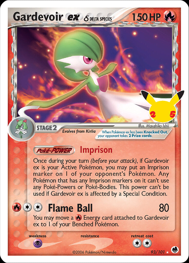 Gardevoir ex (93/101) (Delta Species) [Celebrations: 25th Anniversary - Classic Collection] | Exor Games Bridgewater