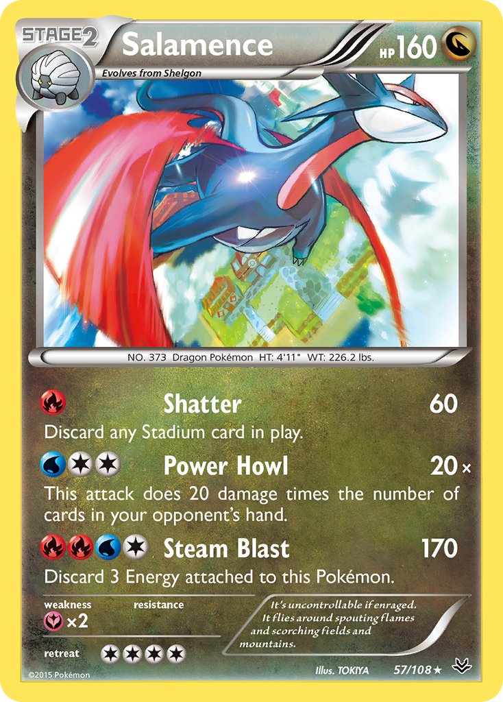 Salamence (57/108) (Theme Deck Exclusive) [XY: Roaring Skies] | Exor Games Bridgewater