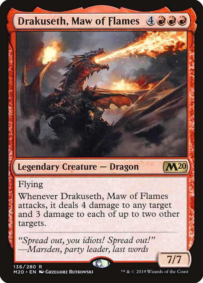 Drakuseth, Maw of Flames [Core Set 2020] | Exor Games Bridgewater