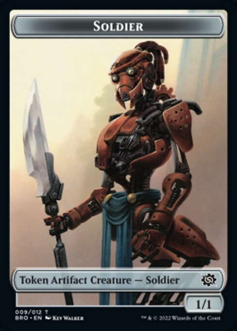 Powerstone // Soldier (009) Double-Sided Token [The Brothers' War Tokens] | Exor Games Bridgewater