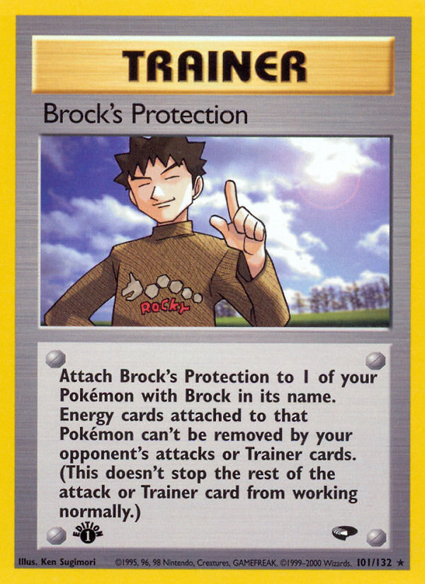 Brock's Protection (101/132) [Gym Challenge 1st Edition] | Exor Games Bridgewater